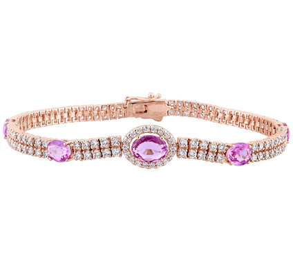 Bellini 14K 3.30 cttw Sapphire & 2.80 cttw Diamond Bracelet