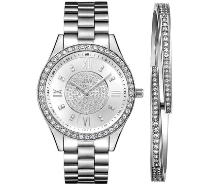 JBW Women's Mondrian 1/7 cttw Diamond StainlessWatch Set