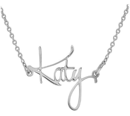 Katy Style Personalized Sterling Silver Necklace
