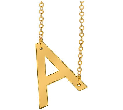 14K Gold-Plated Sterling Silver Personalized Initial Necklace