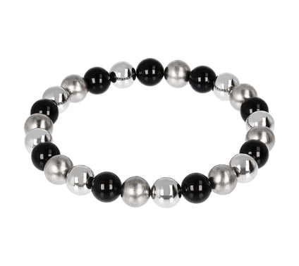 Steel by Design Gemstone Bead Stretch Bracelet