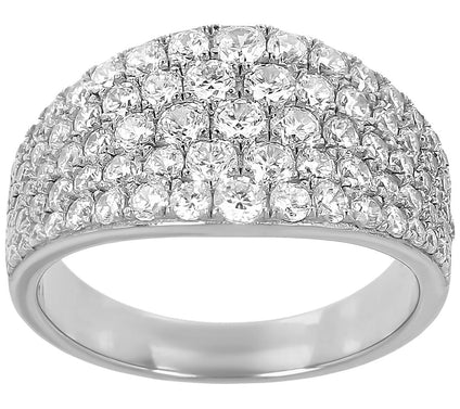 Diamonique 1.80 cttw Graduated Pave Band R ing,Sterling
