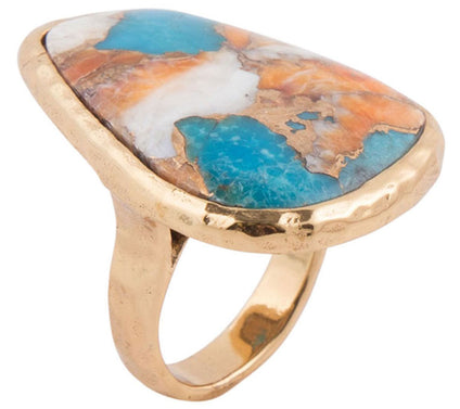 Barse Composite Turquoise w/ Infused Metal M atix Ring