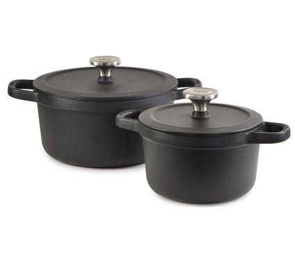 BergHOFF Leo Graphite 4pc Cast Iron Cookware Set, 3.2qt & 6qt
