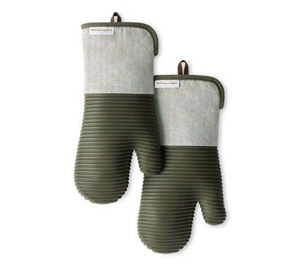KitchenAid Evergreen Design Series HerringboneOven Mitts Set
