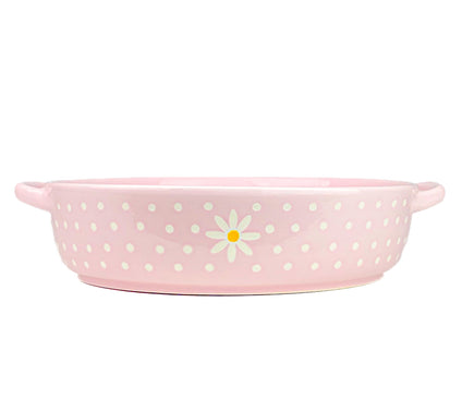 10 Strawberry Street Daisy Polka Dot Round Baker
