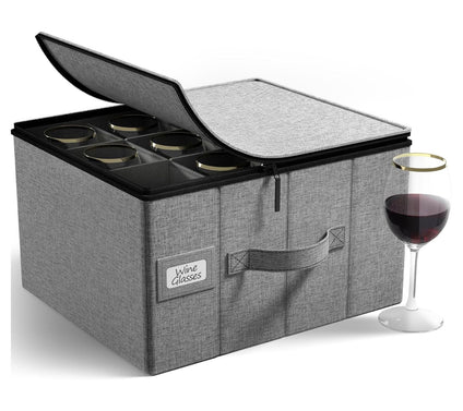 Sorbus Stemware Hard Shell Storage Case