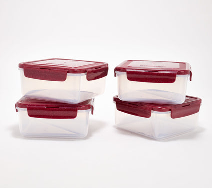 LocknLock Set of 4 Sandwich Squares w/ Insert Trays