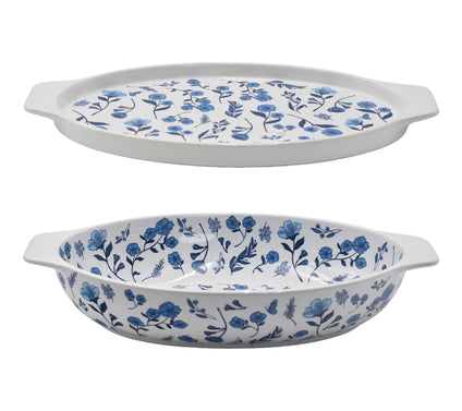 Temp-tations 3-qt Shallow Casserole Dish with Lid-It