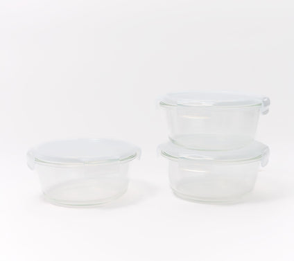 LocknLock S/3 Glass Bowl Storage Container Set