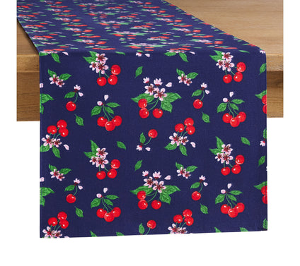Draper James Ch erry Blossom Re versible 14"x72 " Runner