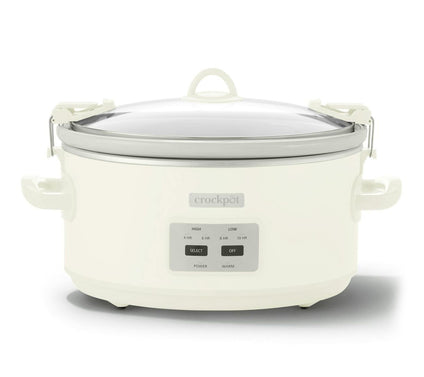 Crock Pot 7Qt Oval Programmable Slow Cooker inOatmilk Cream