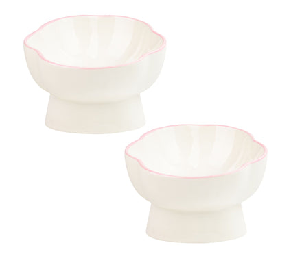 10 Strawberry S treet Set of 2 Paws Up Elevate d Pet Bowl, Lar