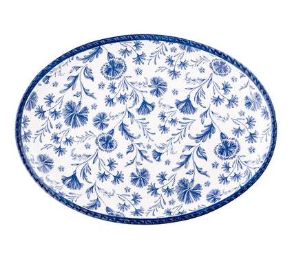 10 Strawberry Street Heritage Wildflower Oval Serving Platter