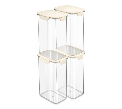 Sorbus Airtight Plastic Food Container, Tall Rectangle -4 Pack