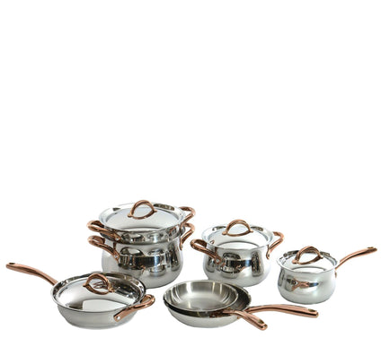 BergHOFF Ouro Gold 18/10 Stainless Steel 11-Piece Cookware Se
