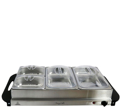 MegaChef Buffet Server & Food Warmer with 4 Sectional Trays