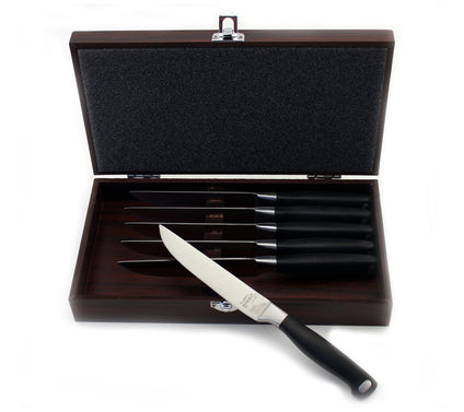 BergHOFF Bistro Set of 6 Steak Knives with WoodCase