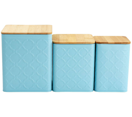 Mega Chef Set of 3 Square Iron Canisters