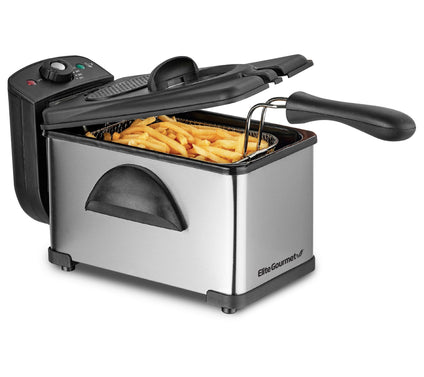 Elite Gourmet Stainless Steel 2-quart ImmersionDeep Fryer