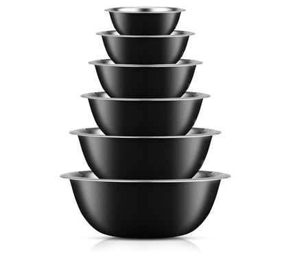 JoyJolt 6-Piece Stainless Steel Mixing Bowl Set