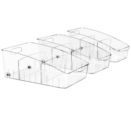 Sorbus 3pc Small/Medium/Large Organizing Bins o n Wheels Set