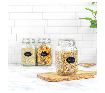 JoyJolt Glass Jars Storage Canister with Lids -50 oz