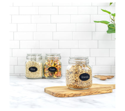 JoyJolt Glass Jars Storage Canister with Lids -32 oz