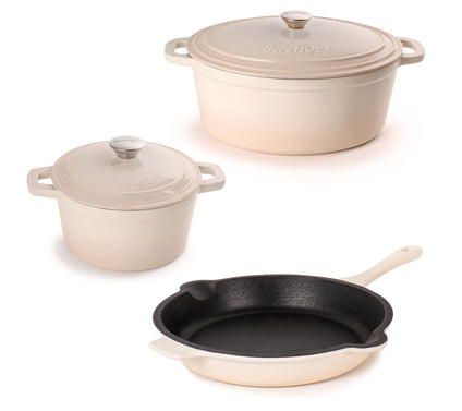 BergHOFF Neo 5-Piece 3qt. & 5qt Cast Iron Dutch Oven Set