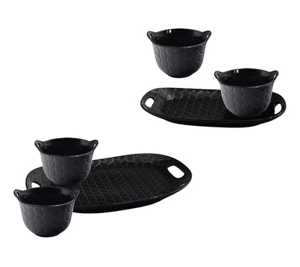 Temp-tations Carved Willow 6-pc Everyday Serving Tray and Bowl Set