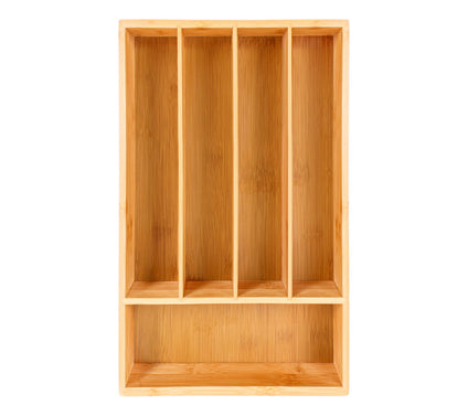 BergHOFF 5-Slot Bamboo Flatware Organizer, 13.5" x 8.25"