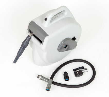 Bernini Battery-Powered Automatic Garden Hose Rewinder & Hose