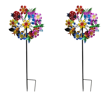 "As Is" Temp-tations Outdoors Set of 2 Mini Wind Spinners