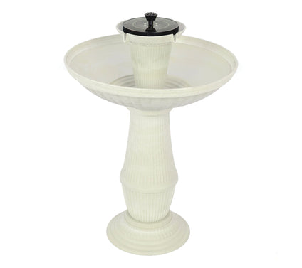 "As Is" Bernini 28" Firmastone Ventosa Solar LED Illuminated 6-in-1 Fountain