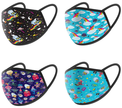 NBC Universal Trolls Cloth Face Coverings 4-Pac