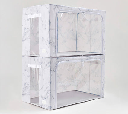 Periea Set of 2 Jumbo Collapsible Storage Boxes