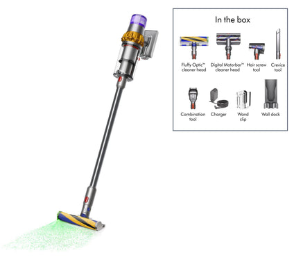 Dyson V15 Detect Cordless Vacuum with 2 Cleaner Heads & 3 Tools