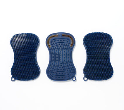 Kochblume Set of 3 Silicone Sponges with Scraper