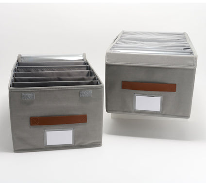 Cella Set of 2 Closet Organizers with 5 Removable Dividers