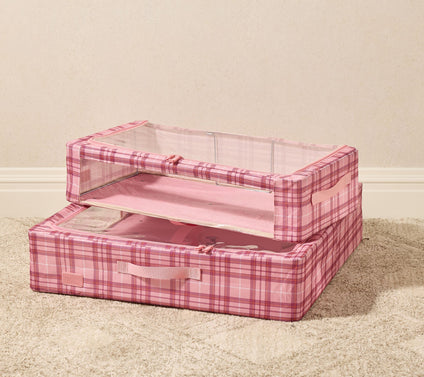 Periea Set of 2 Large and Medium Storage Boxes with Gliders