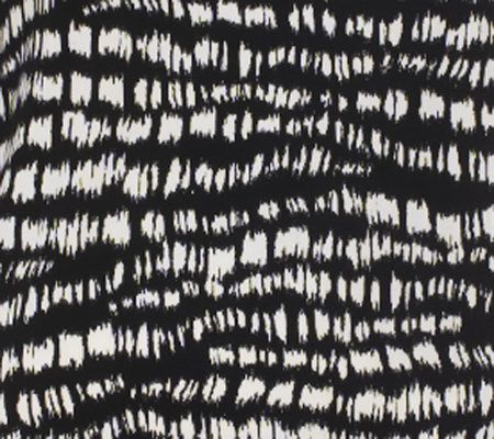 Susan Graver Printed Liquid Knit V-neck 3/4 Sleeve Top — View 16