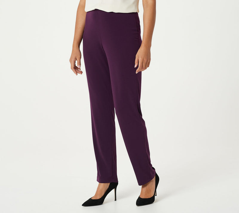 Susan Graver Essentials Reg Liquid Knit Straight Leg Pants — View 19