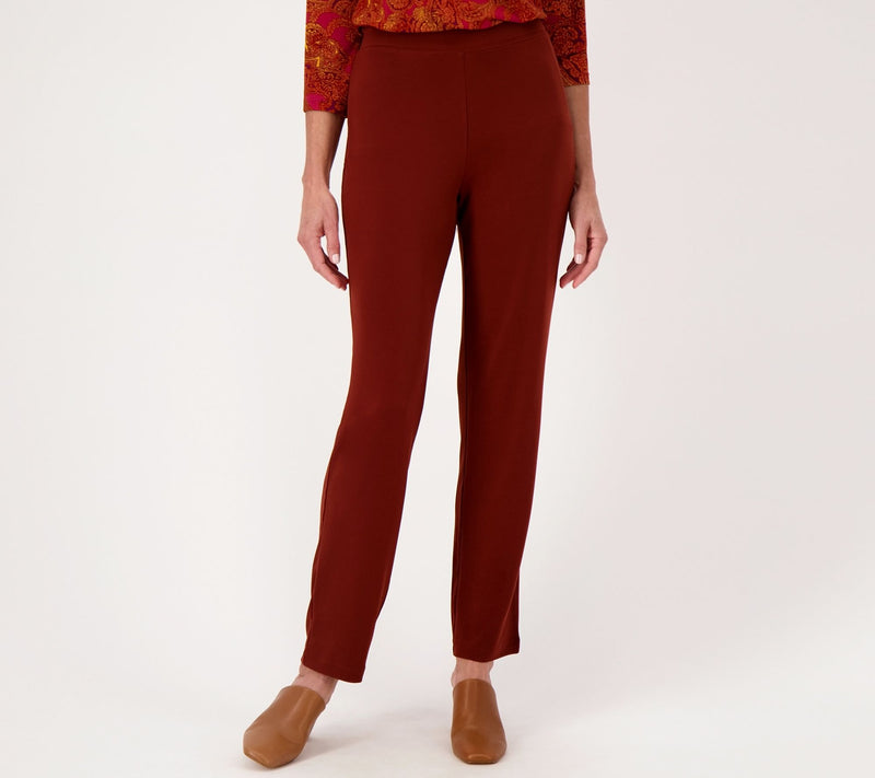 Susan Graver Essentials Reg Liquid Knit Straight Leg Pants — View 39