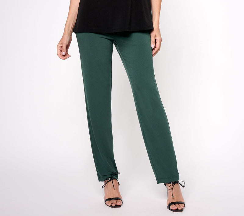 Susan Graver Essentials Pet Liquid Knit Straight Leg Pants — View 45
