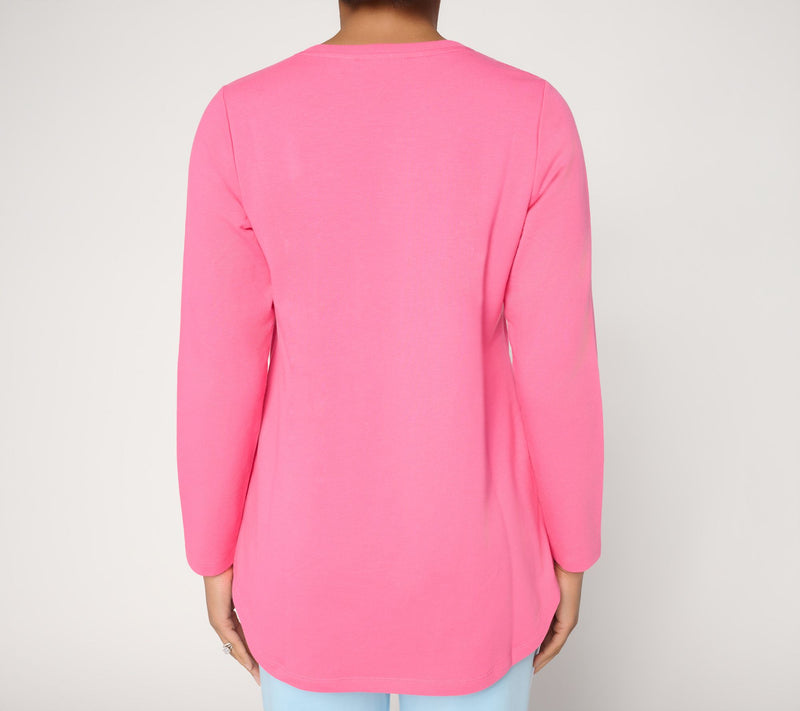 Denim & Co. Active Regular French Terry Tunic — View 72