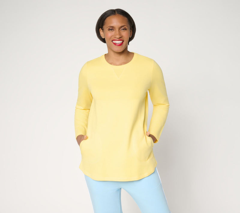 Denim & Co. Active Regular French Terry Tunic — View 28