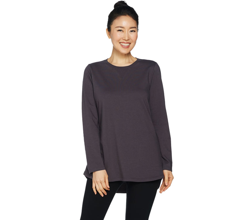 Denim & Co. Active Regular French Terry Tunic — View 8