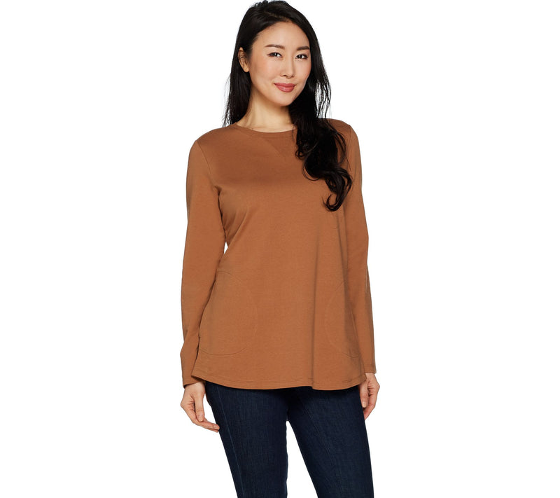 Denim & Co. Active Regular French Terry Tunic — View 9