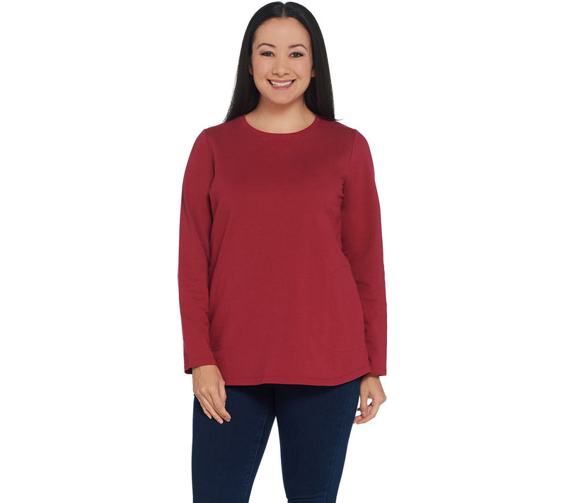 Denim & Co. Active Regular French Terry Tunic — View 10