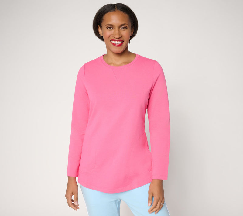 Denim & Co. Active Regular French Terry Tunic — View 53
